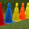 thumbnail image 6 of 5pcs 32CM Perforated Sign Barrels Obstacles Road Cones Barricades Soccer Basketball Training Equipment (Orange (5pcs)), 6 of 7