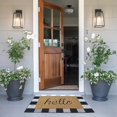 thumbnail image 4 of Door Mat Hello Mats for Front Door Durable Natural Rubber Backing Indoor Outdoor Welcome Doormat,Super Absorb Mud Easy Clean High Traffic Areas Entryway Rug (Brown,45*70), 4 of 7