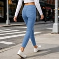 thumbnail image 4 of VBVC Women's Pull On Jeans with Pockets , Skinny Stretch Denim Pants For Women, XS-L, 4 of 6