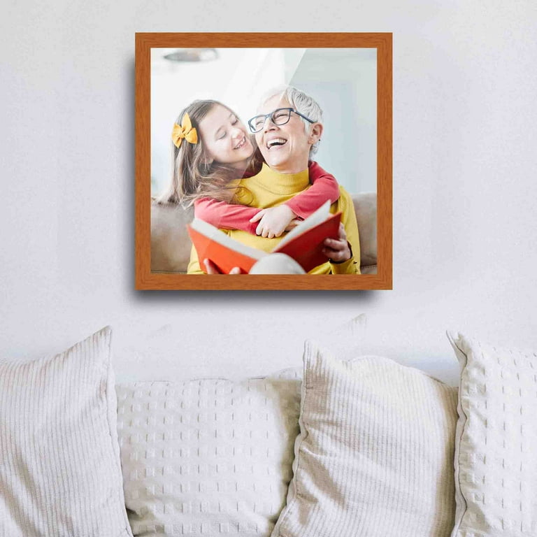 CustomPictureFrames.com 16x24 Honey Brown Real Wood Picture Frame Width  0.75 inches