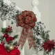 thumbnail image 5 of Corona Navideña Roja con Lazo Preatado para Árbol de Navidad, Guirnalda y Decoración Exterior, para Puerta, Otoño E Invierno, Día de San Esteban., 5 of 7