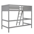 thumbnail image 3 of Bellemave Twin Loft Bed with Slanted Ladder Space Saving Twin Wooden Loft Bed for Juniors and Teens Loft Bed Frame with Guardrail and Slats (Gray, Style 1), 3 of 10
