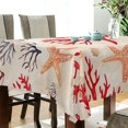 thumbnail image 5 of Yayeee Tablecloths 60" x 60" Rectangle Wrinkle Resistant Party Table Cover, Retro Starfish, 5 of 8