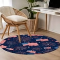 thumbnail image 4 of 4th of July Round Area Rug 4Ft Washable Circle Rugs for Bedroom Dining Room, Independent Day American Flag Stars Red Blue Non-Slip Carpet Floor Mats Indoor Outdoor Carpet Runner Aesthetic Home Decor, 4 of 8