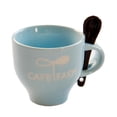 thumbnail image 1 of Lavavajillas, Cerámica, Lindo, Letras, Patrón, Café, Leche, Taza, Taza, Azul, 1 of 9