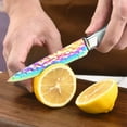 thumbnail image 5 of Rainbow 15-Piece Knife Set with Acrylic Block – Stainless Steel Kitchen Knives, Chef, Carving, Bread, Steak Knives, Utility, Paring Knife, Shears & Sharpener – Non-Stick, Durable & Sharp – Ideal Gift, 5 of 8