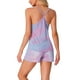 thumbnail image 3 of Conjunto de pijama para mujer INSPIRE CHIC, camisón y pantalones cortos, conjunto de sueño de 2 piezas, suave modal, ropa de noche con bolsillos, 2XL azul, 3 of 6