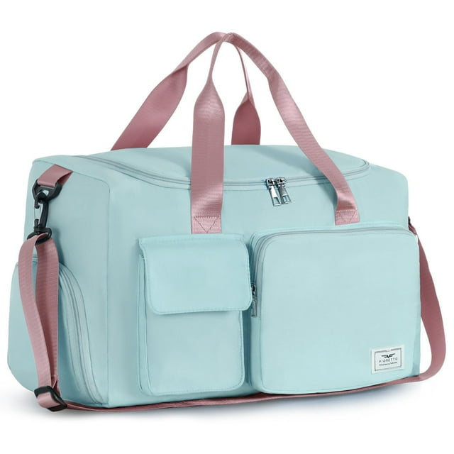 Bolsa de lona de gimnasio FIORETTO para mujer con compartimento para zapatos, 37 L