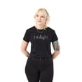 thumbnail image 1 of Twilight Womens Black Cropped Short Sleeved T-Shirt, 1 of 6