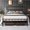 Bronze, variant on Yaheetech Classic Iron Platform Bed with High Headboard and Footboard, Twin, Black
