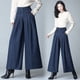 thumbnail image 3 of Pantalones anchos de lana de otoño, pantalones culottes casuales plisados para mujer, pantalones rectos, pantalones de pierna ancha, 3 of 5