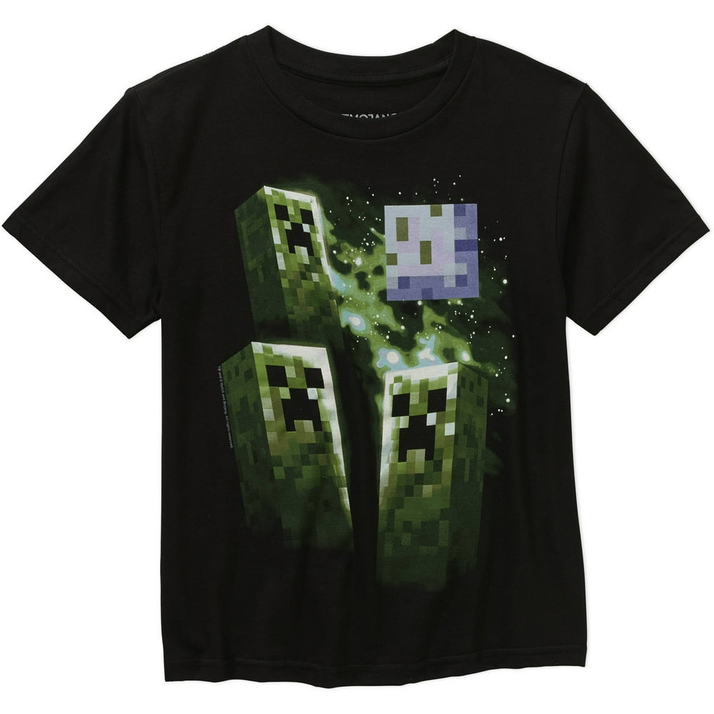 Minecraft Minecraft Boys 418 Creeper Moon Short Sleeve Graphic TShirt