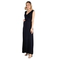 thumbnail image 4 of Maternity V Neck Empire Waist Belted Maxi Dress, 4 of 6