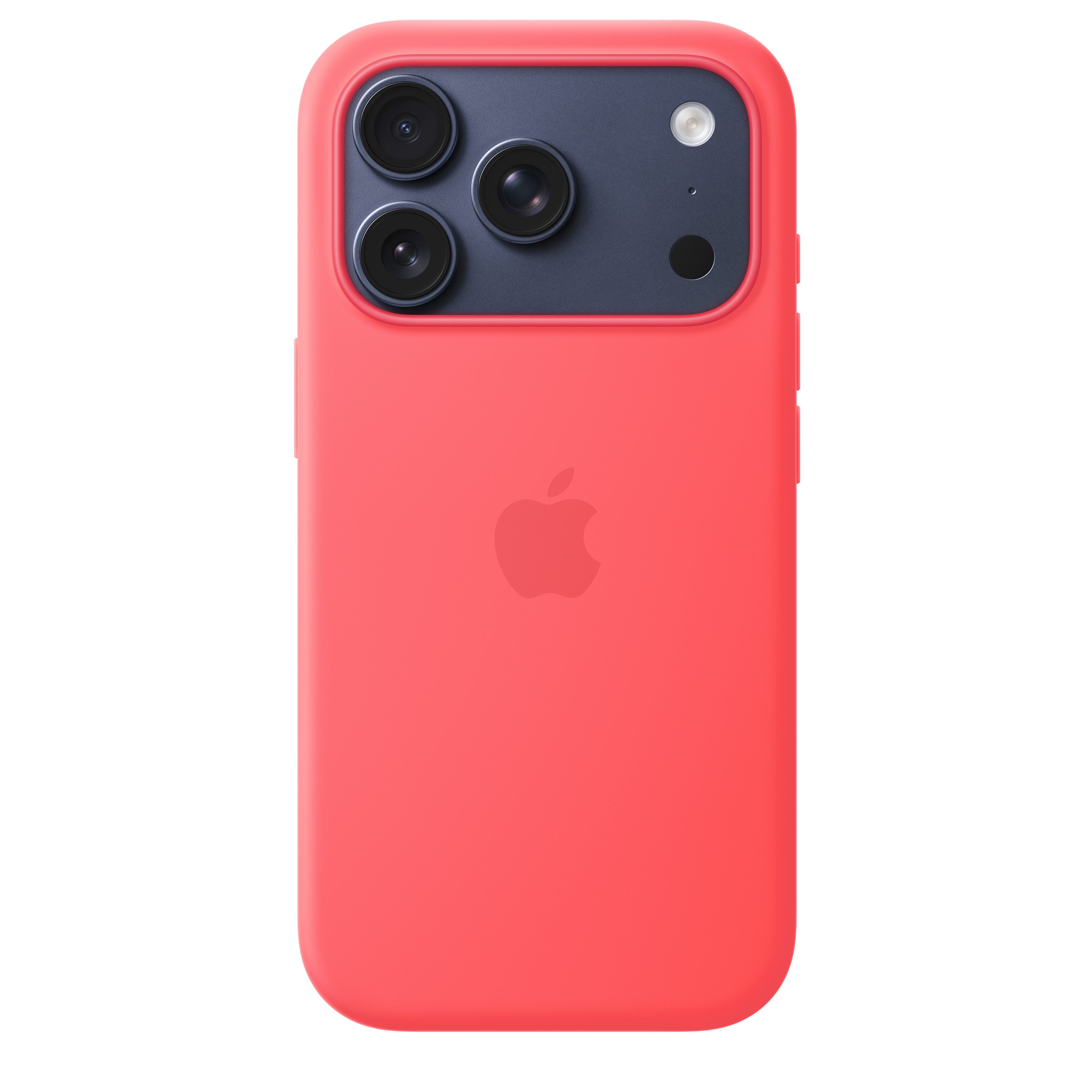 Apple iPhone 17 Pro Silicone Case with MagSafe – Bright Guava