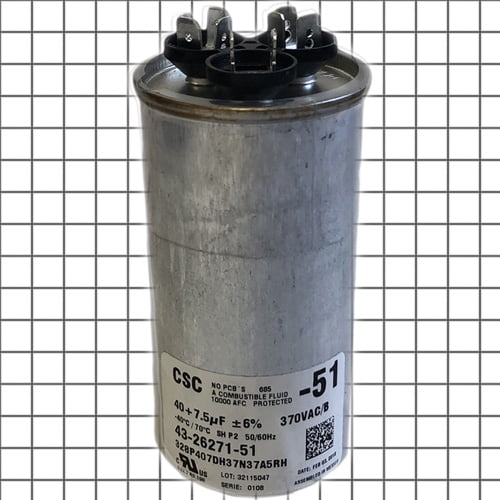 43-101665-51 - OEM Rheem Upgraded Replacement Capacitor 40 7.5 uF 370 volt