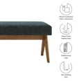 thumbnail image 2 of Modway Lyra 63" Fabric Upholstered Bench in Azure, 2 of 9