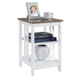 thumbnail image 3 of Pemberly Row End Table in White Wood with Driftwood Top, 3 of 5