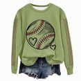 thumbnail image 2 of Godom Sweatshirt for Women Oversized Long Sleeve Sweatshirts Baseball Printed Round Neck Casual Pullover Hoodies Tops 2025, 2 of 7