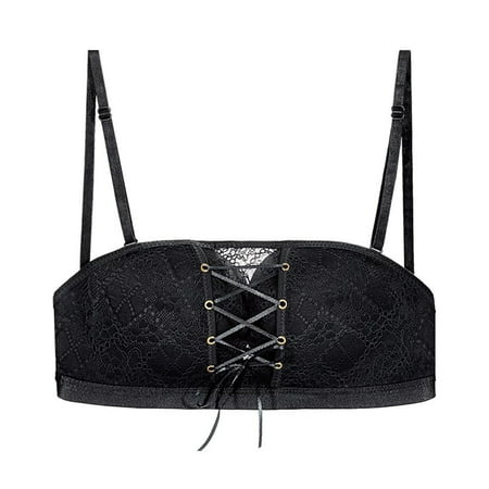 

Cotonie Women Strapless Stealth Bra Wire Free Bra Bandage Brassiere Tira Underwear