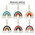 thumbnail image 4 of CNKOO Weaving Rainbow Keychains Bohemian Style Fashion Accessory Chic Woven Hanging Decor Keyholder Decoration Colorful Bag Pendant, 4 of 8