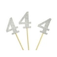 thumbnail image 2 of Darling Souvenir, Number 4 Birthday Year Cupcake Toppers, Birthday/ Anniversary Party Dessert Decorations - Pack Of 20, 2 of 3