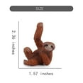 thumbnail image 4 of Ksopiavobs Realistic Sloth Figurine Plastic Sloth Wild Animal Figurine for Collection Desktop Decoration, Pack of 2, 4 of 4