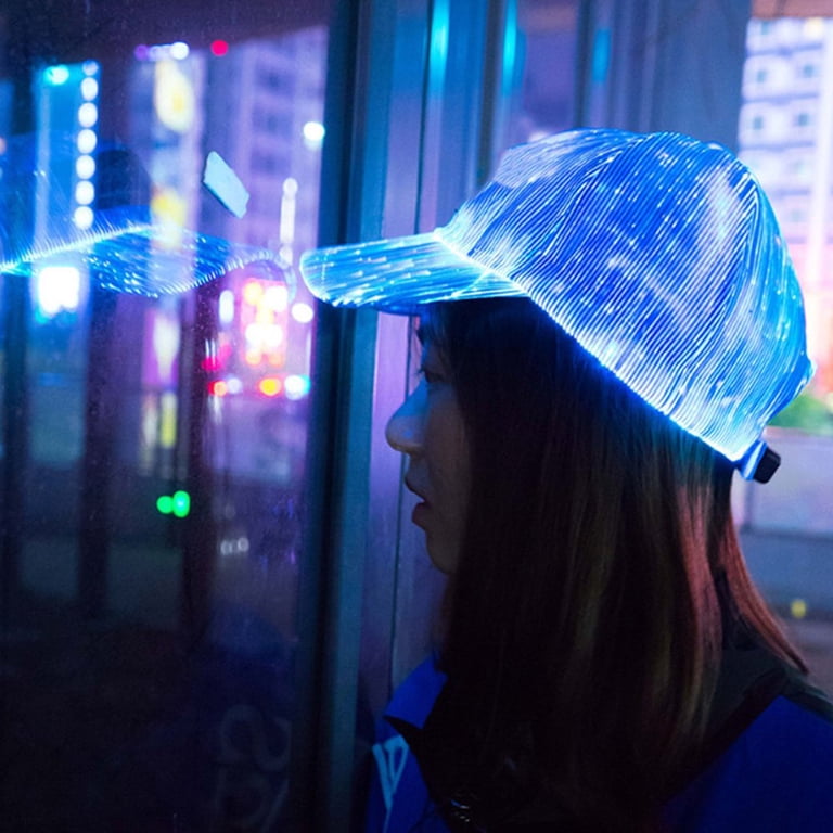 JUNWELL Fiber optic cap LED hat with 7 colors luminous  display picture 2