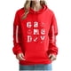 thumbnail image 1 of Heisall Womens Hoodies Rugby Print Pocket Drop Shoulder Long Sleeve Tops Fashion Casual Pullover Hooded Sweatshirts, 1 of 3