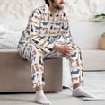 thumbnail image 7 of Lsque Dogs Pug Pattern Long Sleeve Pajama Set for Men - Soft 2-Piece Sleepwear and Loungewear Set with Pockets, Comfy Nightwear-Large, 7 of 7