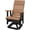 Black, Cedar, variant on DutchCrafters Modern Horizontal Slat High Back Poly Adirondack Swivel Glider Outdoor Patio Chair