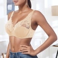 thumbnail image 2 of PEASKJP Women's Push Up Underwire Wireless Seamless Sleep Bra T Shirt Bras For Women, Khaki 100D, 2 of 4