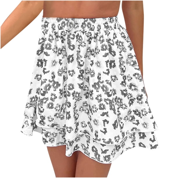 Falda corta floral pequeña con estampado de estilo dulce con personalidad a la moda informal para mujer Wmkox8yi FGJ2239