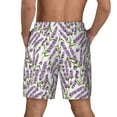 thumbnail image 4 of Balery Lavender Flowers Mens Swim Trunks Swim Shorts for Men Quick Dry Inseam Beach Shorts with Compression Liner Pocket-3X-Large, 4 of 9