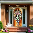thumbnail image 5 of SLYNSHome Easter Door Cover for Front Door Spring Decorations Easter Bunny Door Cover Rabbit Easter Holiday Party Photography Background Decor, 5 of 6