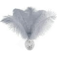 thumbnail image 1 of Piokio 20 plumas de avestruz rojas de 10 a 12 pulgadas (25 a 30 cm) a granel para decoraciones navideñas de bricolaje, centros de mesa de bodas, decoraciones Gatsby, 1 of 4