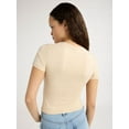 thumbnail image 4 of Scoop Women's Ultimate Refined Jersey Knit Fitted Baby Tee, Sizes XS-XXL, 4 of 5
