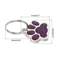 thumbnail image 2 of Uxcell Animal Dog Cat Paw Print Pendants, 6 Pcs Footprint Beads, Purple, 2 of 6