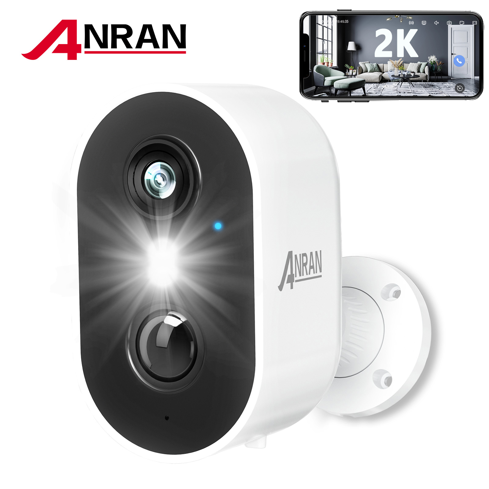 ANRAN 2K Wireless Outdoor Security Camera with Spotlight photo 1