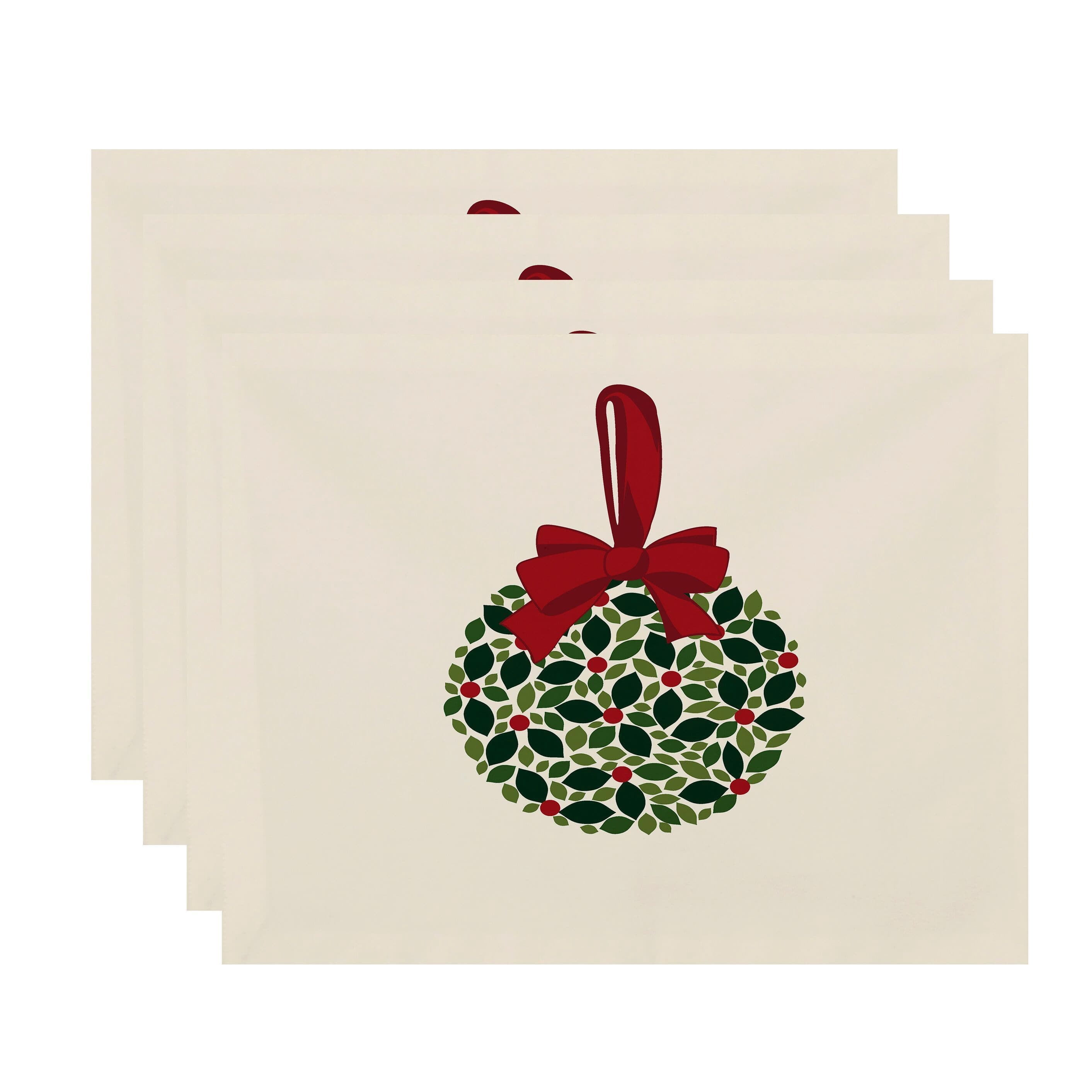 Holiday Essence Mistletoe Me Floral Print Placemat