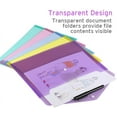 thumbnail image 3 of Clear Report Covers with Solid Color 14mm Sliding Bar (18C, 100-sheet Capacity), Transparent Resume Presentation File Folders Organizer Binder, for Letter/A4 Size Paper,, 3 of 5