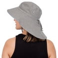 thumbnail image 4 of Jan & Jul Adjustable Sun-hat for Men and Women with Chin-Strap, UPF 50+, Large Neck Flap (Aqua-Dry Xplorer: Grey, M), 4 of 6