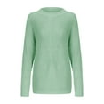 thumbnail image 4 of Lovskoo Sweaters for Women Trendy Casual Long Sleeve Solid Color Sweater Sleeve Sweater Green, 4 of 6