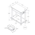 thumbnail image 4 of Traditional Espresso Brown Veneer Accent End Table with Storage Drawer & Shelf for Bedroom or Living Room | Narrow 11.75"W x 21.75"L x 24.25"H | Space-Saving Design, 4 of 5