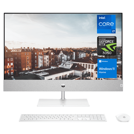 Newest HP Pavilion 27" All-in-One Desktop, 13th Gen Intel Core i7-13700T, NVIDIA GeForce RTX 3050, 64GB RAM, 2TB SSD + 2TB HDD, Windows 11 Home, For Home & Business Use