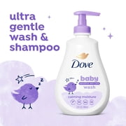Baby Dove Sensitive Skin Care Baby Wash For a Calming Baby Bath Wash Calming Moisture Hypoallergenic And Tear-Free, Washes Away Bacteria, 13 fl oz