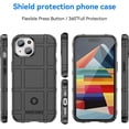 thumbnail image 2 of Slim Fit Case for iPhone 15 (Not fit 15 Pro), Rugged Shield Outdoor Durable Phone Case, Military Grade Anti-Dorp Protection and Camera Lens Protection Cover for iPhone 15,HD Black, 2 of 14