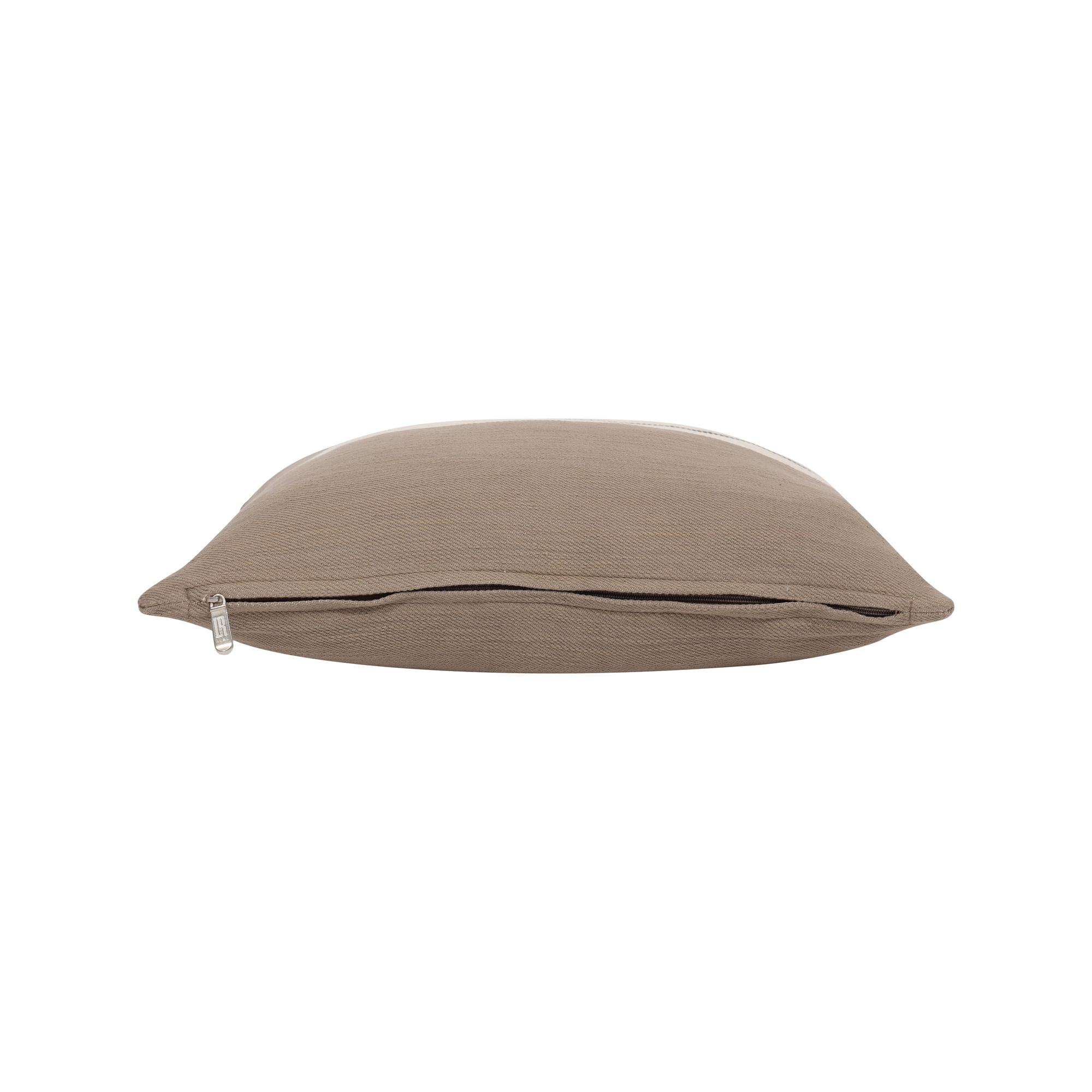 Ox Bay Xander 20" x 20" Taupe Striped Cotton Adult Decorative Throw Pillow