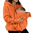 thumbnail image 6 of GUOBIOZIY Womens Zip Up Fleece Hoodie Large Front Pet Holding Pouch Long Sleeve Drawstring Loose Casual Outerwear Jacket, 6 of 9