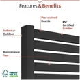 thumbnail image 2 of 6.1ft H x 3ft W (1 Panel) Freestanding or Surface Mounted Enclo Charcoal Privacy Screen, Wood Fence Screen, Outdoor or Indoor Decorative Privacy Panel, Great for Balcony, Patio, Deck, ECI18050, 2 of 5