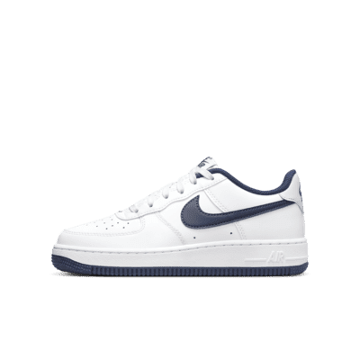 Big Kid's Nike Air Force 1 White/Midnight Navy (FV5948 104) - 1